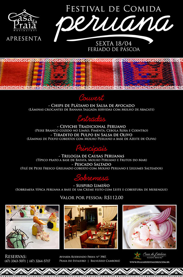 Festival de comida peruana: Agende-se!
